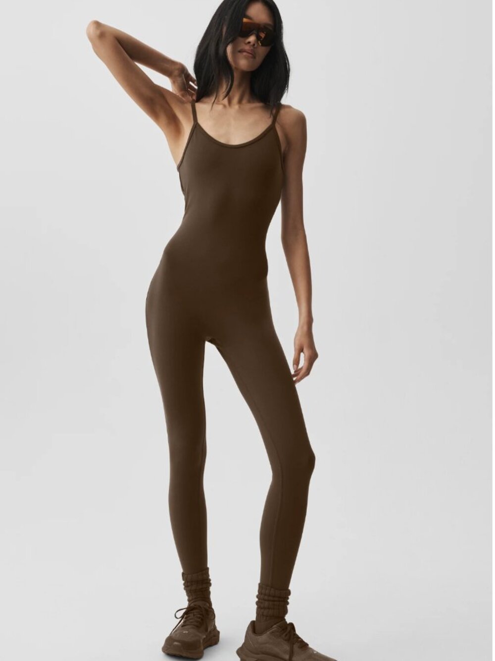 ALO Yoga Airbush One and Done Onesie Espresso